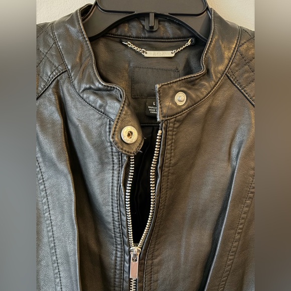 NWT a.n.a Black Leather Jacket - Picture 3 of 5